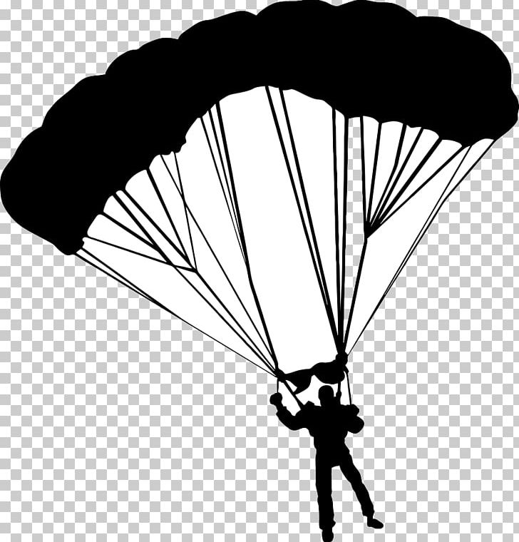 Wall Decal Paratrooper Drawing Sticker PNG, Clipart, Air Sports, Army, Black And White, Blue, Decal Free PNG Download