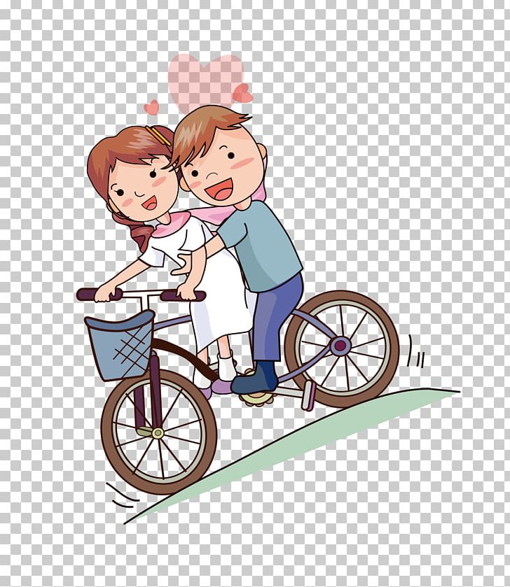 Cartoon Drawing Romance PNG, Clipart, Bicycle, Bicycle Accessory, Bride, Brides, Cartoon Bride And Groom Free PNG Download