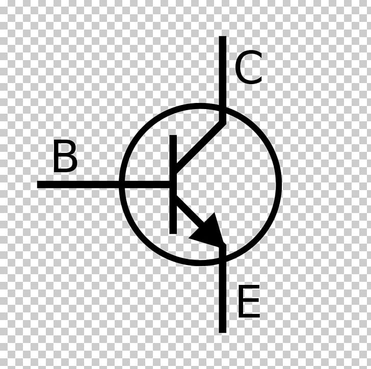 Bipolar Junction Transistor NPN MOSFET Electronic Symbol PNG, Clipart, Angle, Area, Bipolar Junction Transistor, Black And White, Brand Free PNG Download