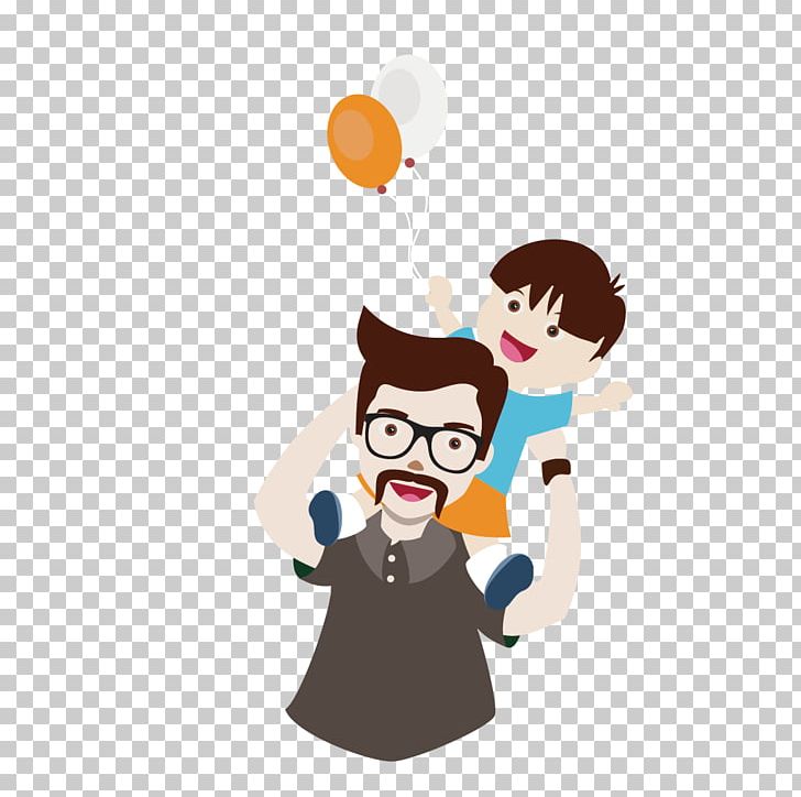 Father Cartoon Child PNG, Clipart, Adult Child, Art, Balloon, Carrying Vector, Child Vector Free PNG Download