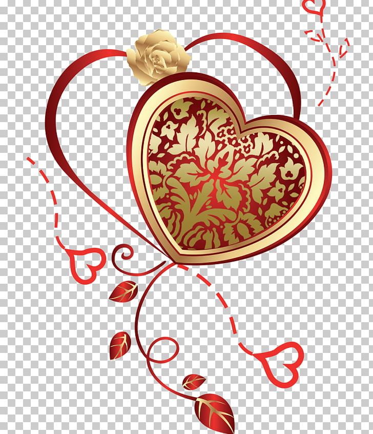 Valentine's Day Heart Red Gold PNG, Clipart,  Free PNG Download