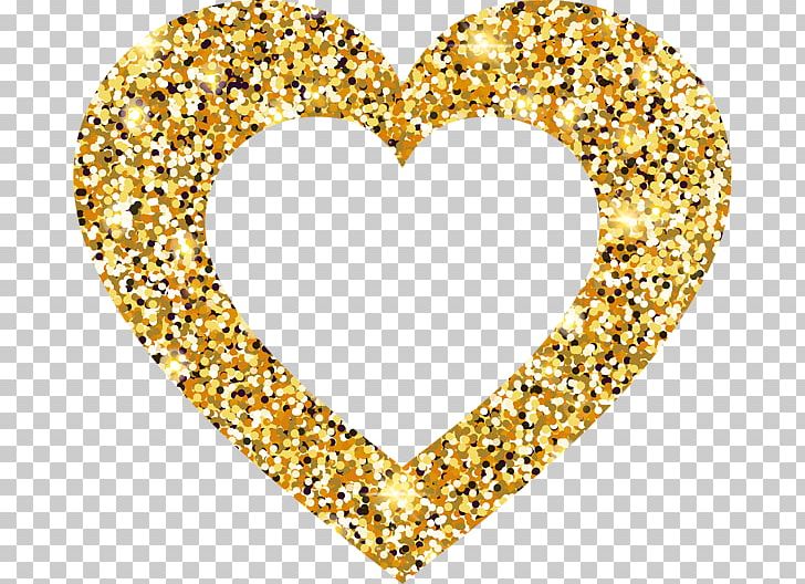 gold glitter heart clipart