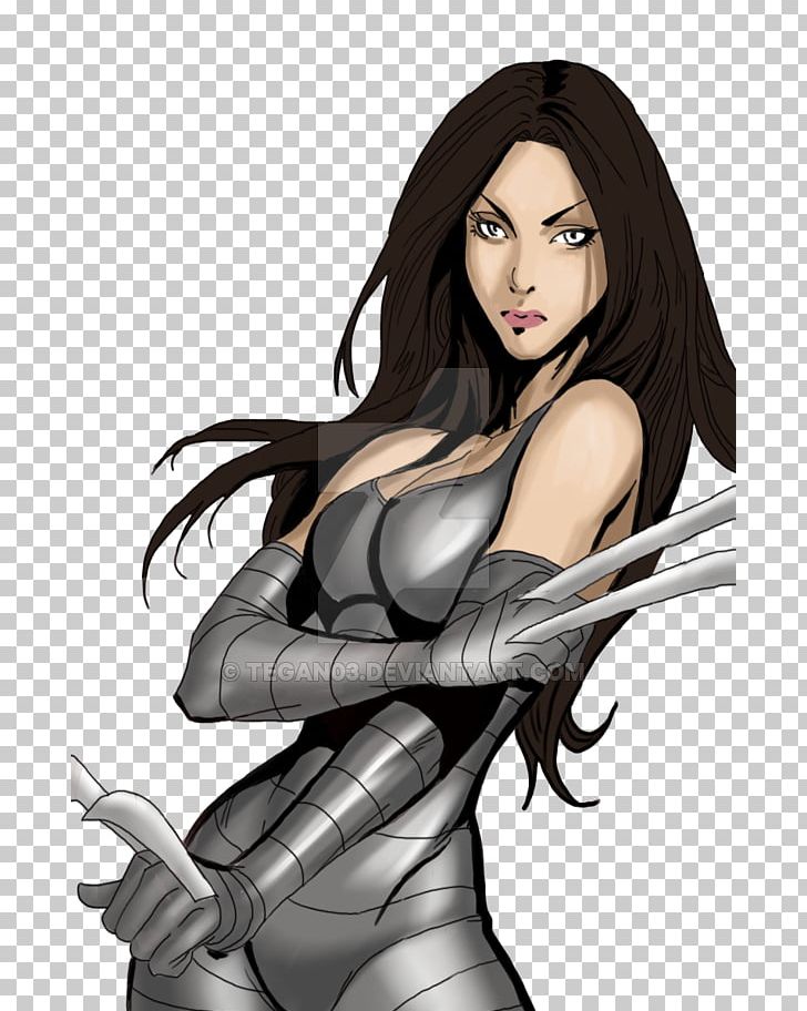 X-23 Marvel Comics Fan Art Logan PNG, Clipart, Arm, Black Hair, Brown Hair, Cartoon, Cg Artwork Free PNG Download