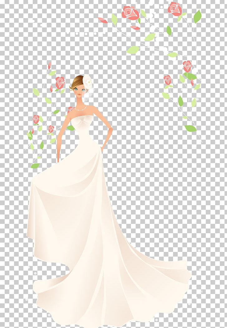 Bride Wedding Dress Euclidean PNG, Clipart, Encapsulated Postscript, Fashion Design, Flower, Flowers, Girl Free PNG Download