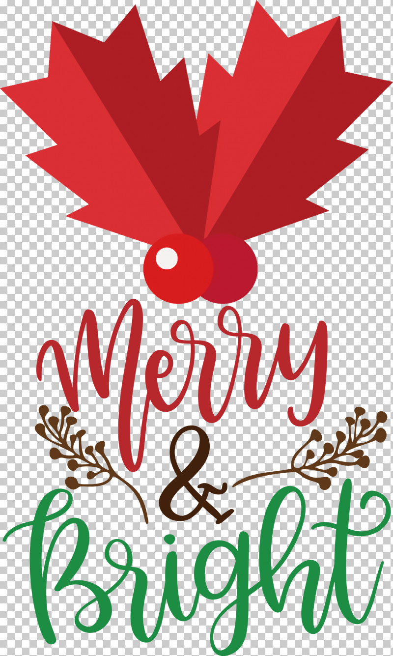 Merry And Bright PNG, Clipart, Floral Design, Leaf, Line, Logo, M Free PNG Download