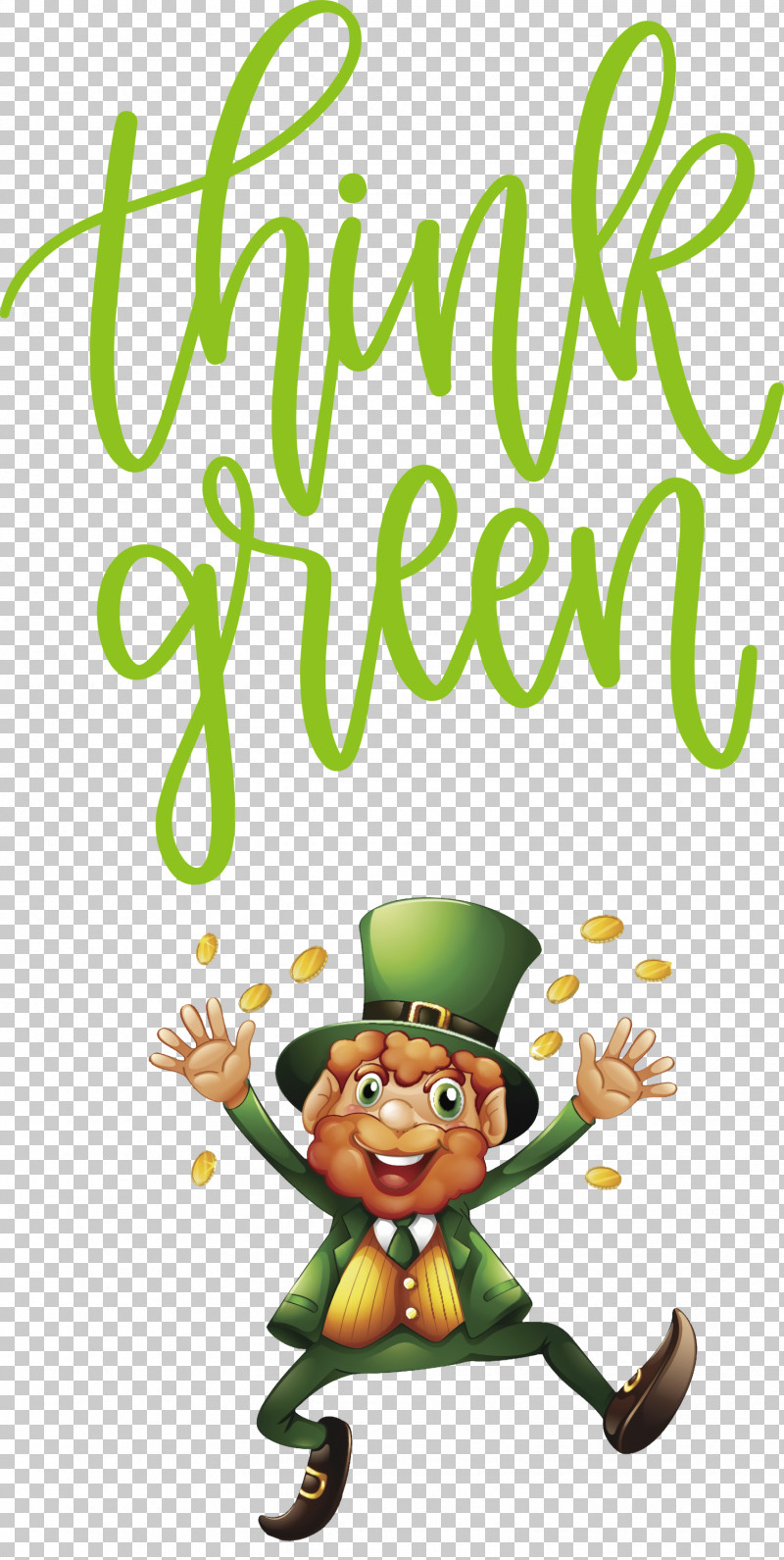Think Green St Patricks Day Saint Patrick PNG, Clipart, Behavior, Biology, Cartoon, Character, Happiness Free PNG Download