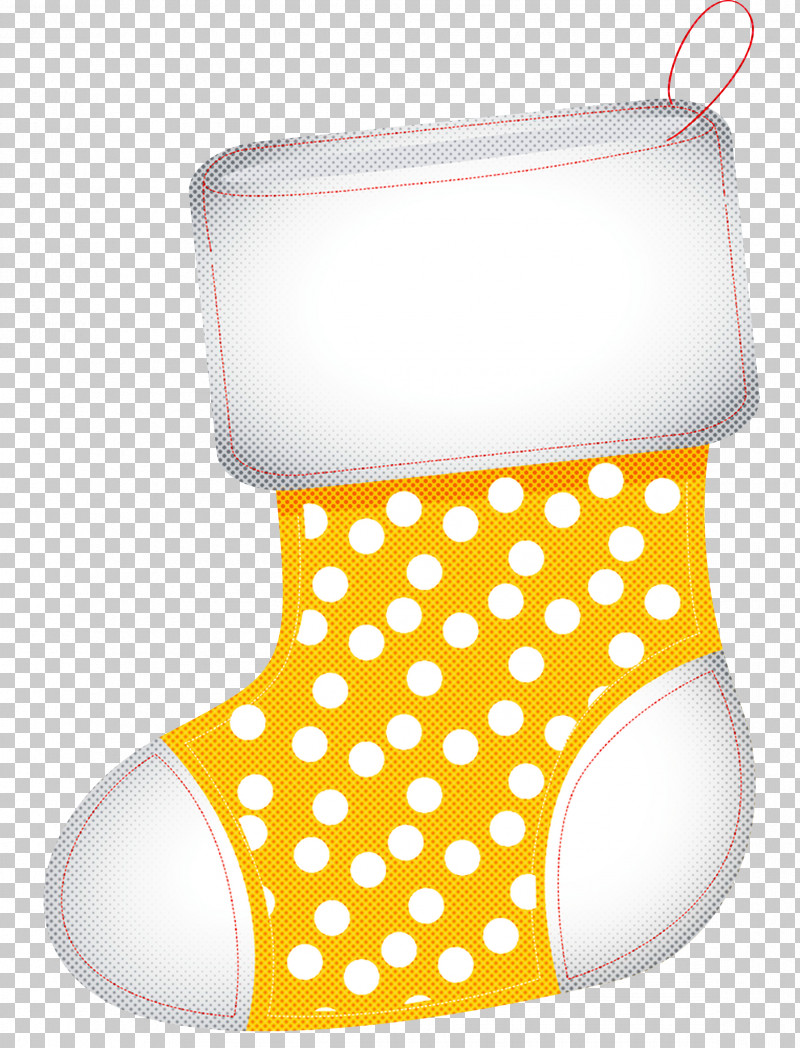 Christmas Stocking PNG, Clipart, Christmas Stocking, Polka Dot, Yellow Free PNG Download