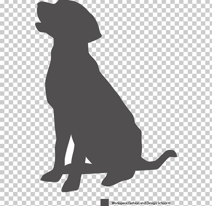 Labrador Retriever Puppy Dog Breed Pet Sitting Silhouette PNG, Clipart, Animals, Bark, Black, Black And White, Carnivoran Free PNG Download