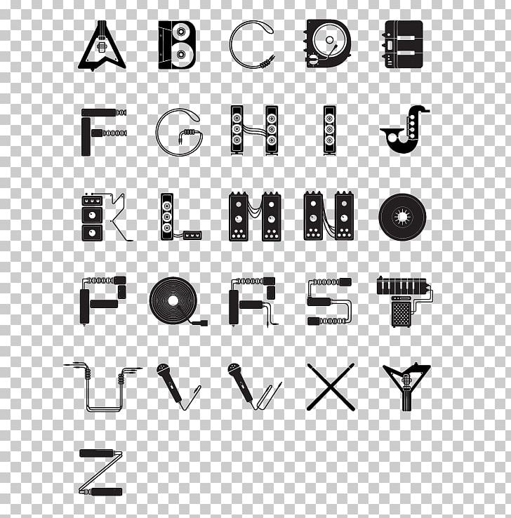 Musical Instruments Typography Typeface Font PNG, Clipart, Angle, Black And White, Brand, Circle, Design Free PNG Download