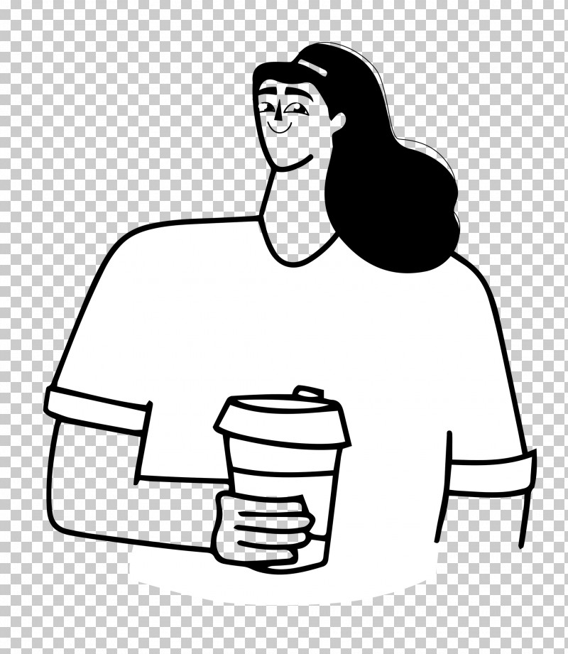 Holding Coffee PNG, Clipart, Family, Head, Holding Coffee, Human Body, Line Art Free PNG Download
