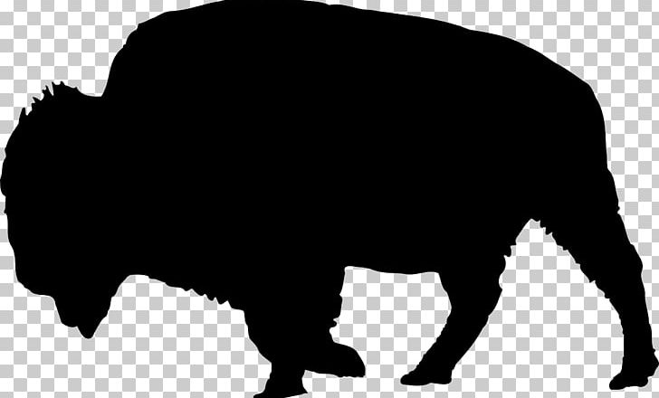 American Bison Silhouette PNG, Clipart, American Bison, Animals, Bison, Black And White, Bull Free PNG Download