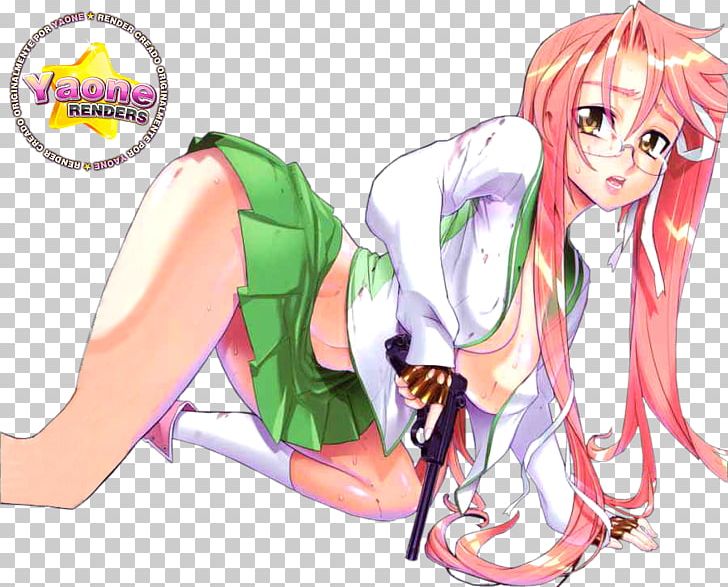 Highschool of the Dead National Secondary School Anime Manga, high school  of the dead, purple, black Hair png