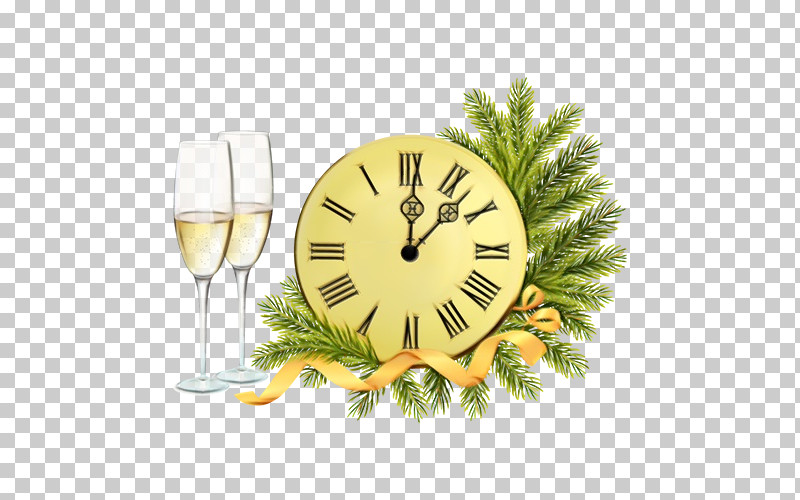 New Year PNG, Clipart, Branch, Clock, Fir, Home Accessories, Interior Design Free PNG Download