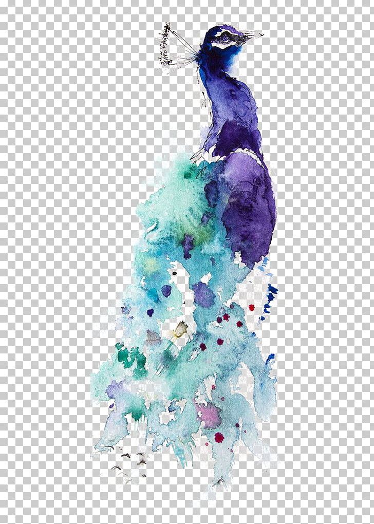 Watercolor Painting Drawing Peafowl Art PNG, Clipart, Animal, Animals, Art, Art Museum, Bird Free PNG Download