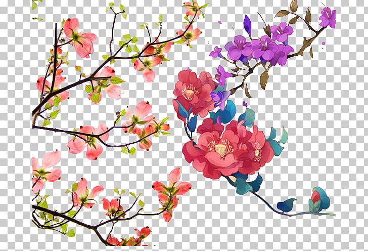 Ink Wash Painting Flower Illustration PNG, Clipart, Boy Cartoon, Branch, Cartoon Character, Cartoon Cloud, Cartoon Eyes Free PNG Download