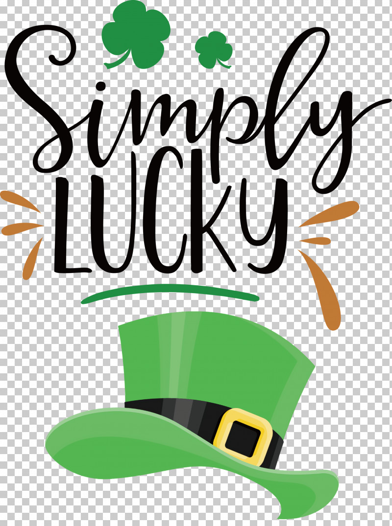 Simply Lucky Lucky St Patricks Day PNG, Clipart, Green, Leaf, Line, Logo, Lucky Free PNG Download