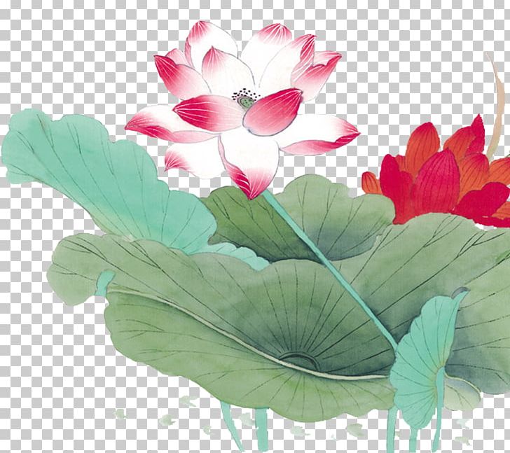 Nelumbo Nucifera Flower Bird Painting PNG, Clipart, Aquatic Plant, Art, Chinese Style, Herbaceous Plant, Ink Free PNG Download