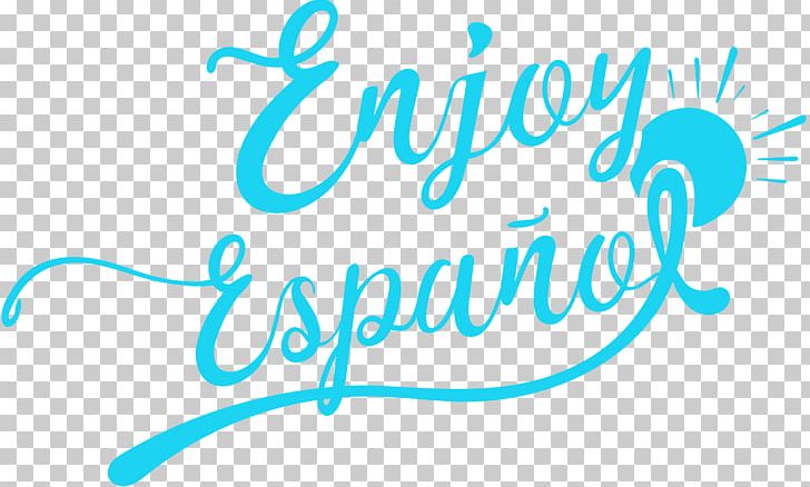 Enjoy Español Spanish Language Logo Learning Lesson PNG, Clipart, Aqua, Area, Blue, Brand, Calligraphy Free PNG Download