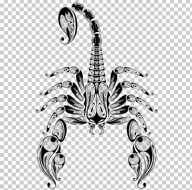 Scorpion Aban PicsArt Photo Studio PNG, Clipart, Aban, Arthropod, Black And White, Body Jewelry, Com Free PNG Download
