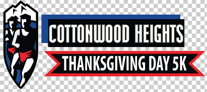 Thanksgiving Day 5K Logo Banner Brand Flag PNG, Clipart, Advertising, Area, Banner, Blue, Brand Free PNG Download
