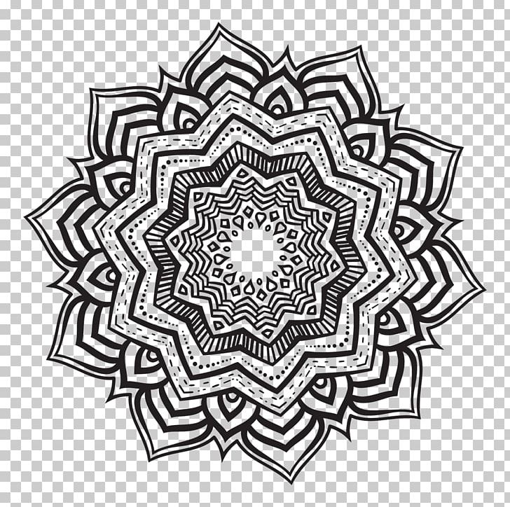 Ornament Mandala PNG, Clipart, Area, Art, Black And White, Circle, Decorative Arts Free PNG Download