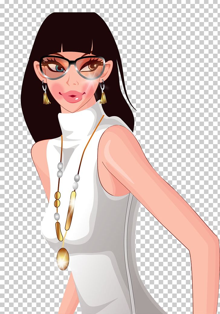 Earring Drawing Woman PNG, Clipart, Adobe Illustrator, Arm, Black Hair, Business Woman, Cartoon Free PNG Download