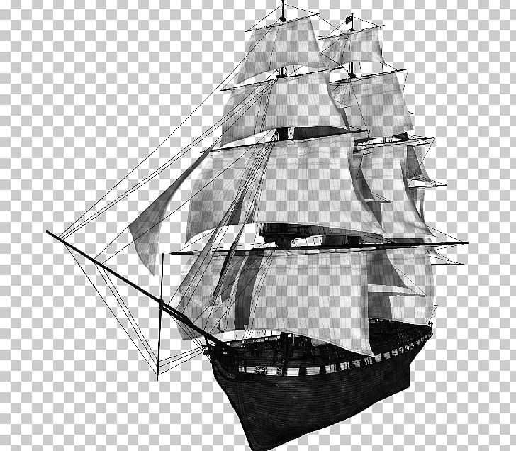 Sail Baltimore Clipper Brigantine Ship Of The Line PNG, Clipart, Baltimore Clipper, Barque, Barquentine, Black And White, Boat Free PNG Download