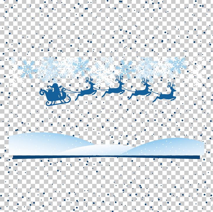 Santa Claus Reindeer Christmas PNG, Clipart, Area, Blue, Blue Dot, Cartoon, Cloud Free PNG Download