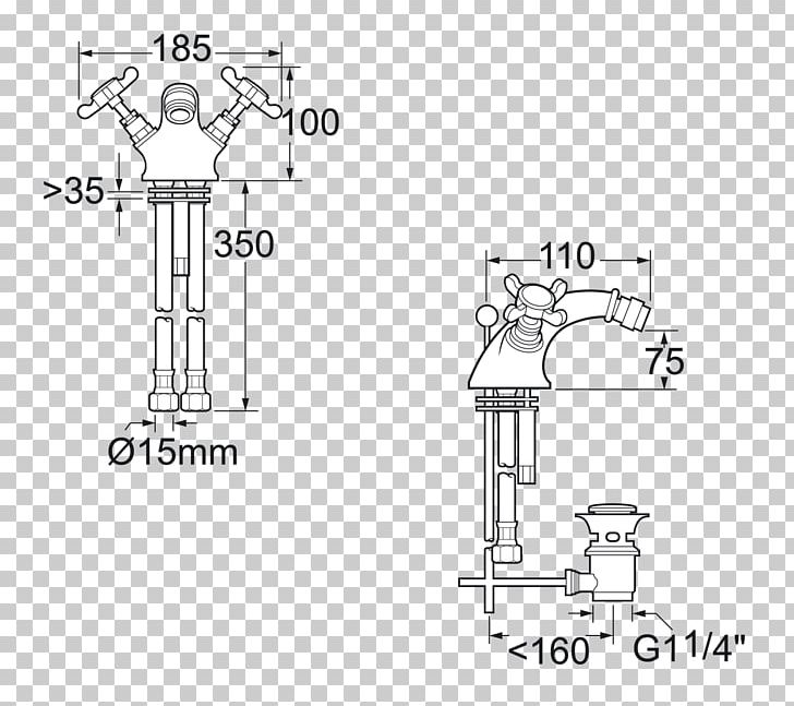 Tap Mixer Bidet /m/02csf Kitchen PNG, Clipart, Angle, Black, Black And White, Brand, Diagram Free PNG Download