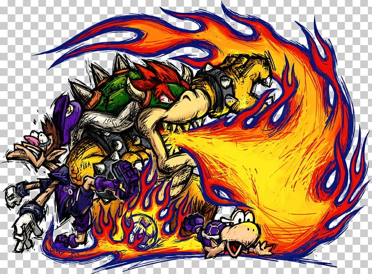 Mario Strikers Charged Super Mario Strikers Bowser Princess Daisy PNG, Clipart, Art, Bowser, Dragon, Fiction, Fictional Character Free PNG Download