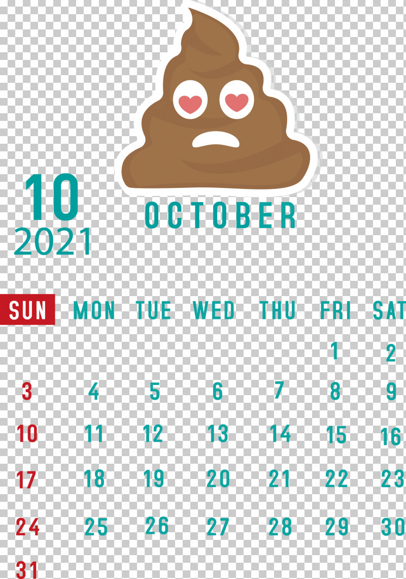 October 2021 Printable Calendar October 2021 Calendar PNG, Clipart, Calendar System, Geometry, Happiness, Line, Mathematics Free PNG Download