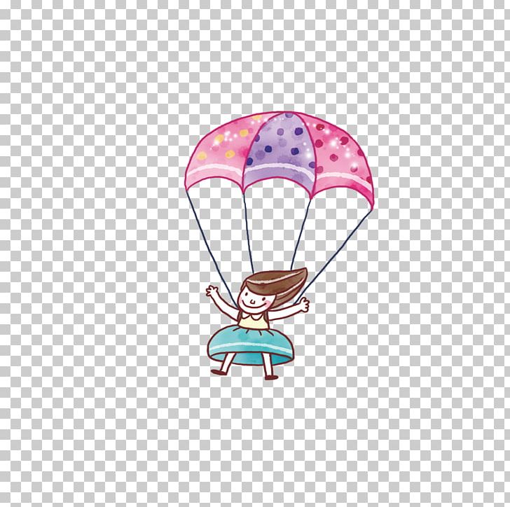 Parachute Parachuting Balloon Illustration PNG, Clipart, Balloon, Cartoon, Child, Download, Girl Free PNG Download