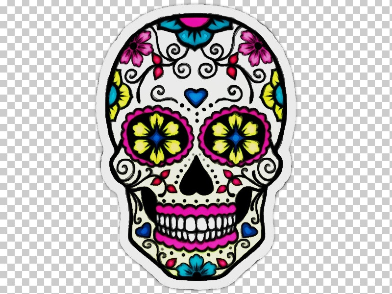 Skull Art PNG, Clipart, Calavera, Coloring Book, Day Of The Dead, Drawing, Face Free PNG Download