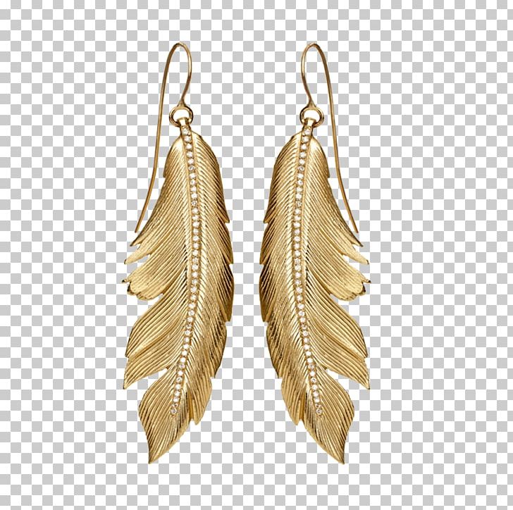 Earring Jewellery Gold Feather Necklace PNG, Clipart, Carat, Diamond, Earring, Earrings, Fashion Accessory Free PNG Download