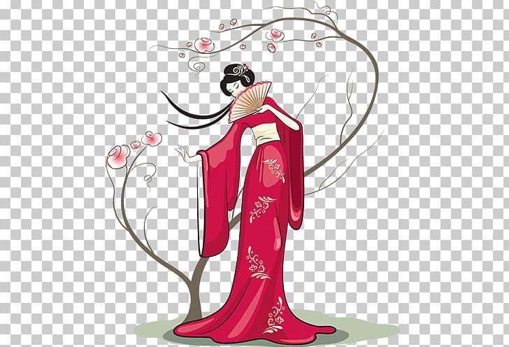 Japan Kimono Stock Photography PNG, Clipart, Art, Cartoon, Doll, Fictional Character, Flower Free PNG Download