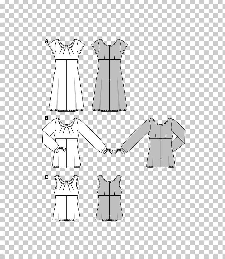 Dress Pattern Sleeve Blouse Burda Style PNG, Clipart, Abdomen, Angle, Arm, Black, Black And White Free PNG Download