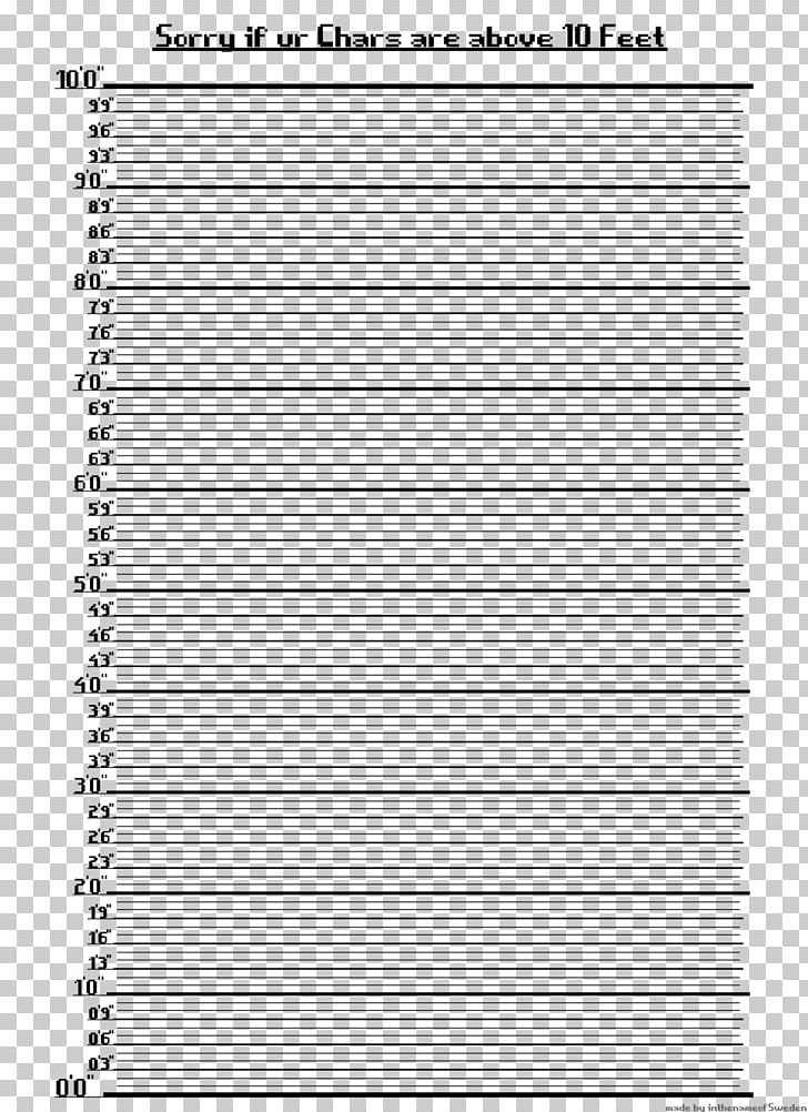 Centimeter height outlet chart