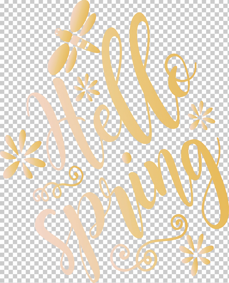 Hello Spring Spring PNG, Clipart, Hello Spring, Spring, Text, Yellow Free PNG Download