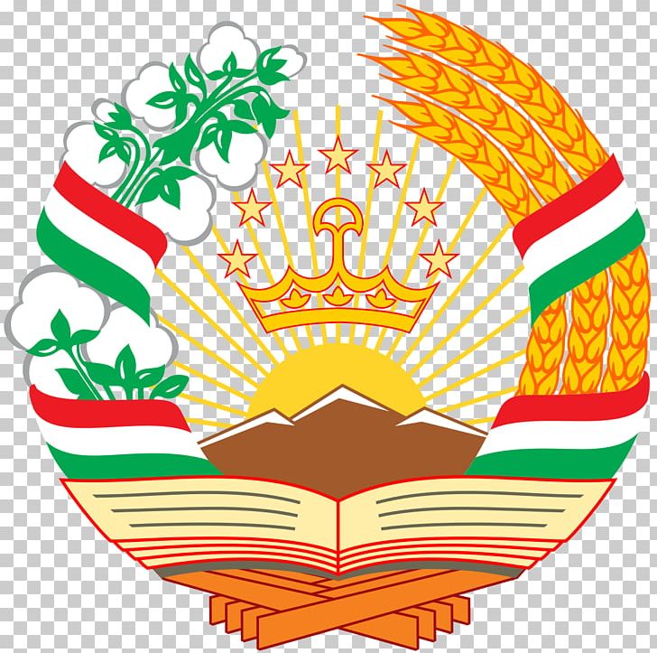 Emblem Of Tajikistan Tajik Soviet Socialist Republic Soviet Union Flag Of Tajikistan PNG, Clipart, Area, Emblem Of Thailand, Flag Of Tajikistan, Flower, Food Free PNG Download