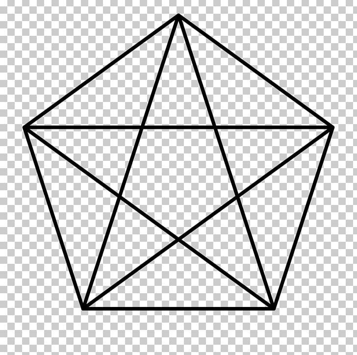 Pentagram Pentagon Regular Polygon Triangle Golden Ratio PNG, Clipart, Angle, Area, Art, Black, Black And White Free PNG Download