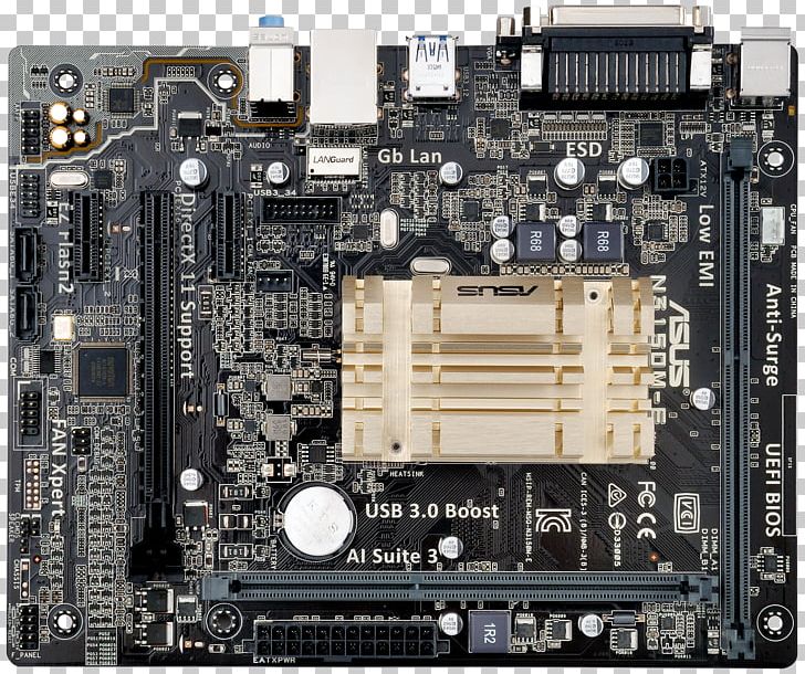 MicroATX ASUS N3050M-E Desktop Motherboard Mini-ITX PNG, Clipart, Asus, Asus N, Central Processing Unit, Computer, Computer Hardware Free PNG Download