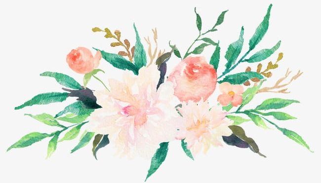 Colored Watercolor Flowers PNG, Clipart, Colored Clipart, Flower, Flowers Clipart, Pale, Watercolor Free PNG Download