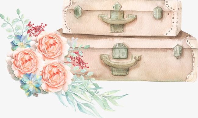 Sen Department Watercolor Suitcase PNG, Clipart, Department, Department Clipart, Flowers, Sen, Sen Clipart Free PNG Download