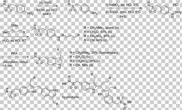 Sumatriptan Pharmaceutical Drug Chemical Synthesis Migraine PNG, Clipart, Angle, Antimigraine Drug, Area, Black And White, Chemical Synthesis Free PNG Download