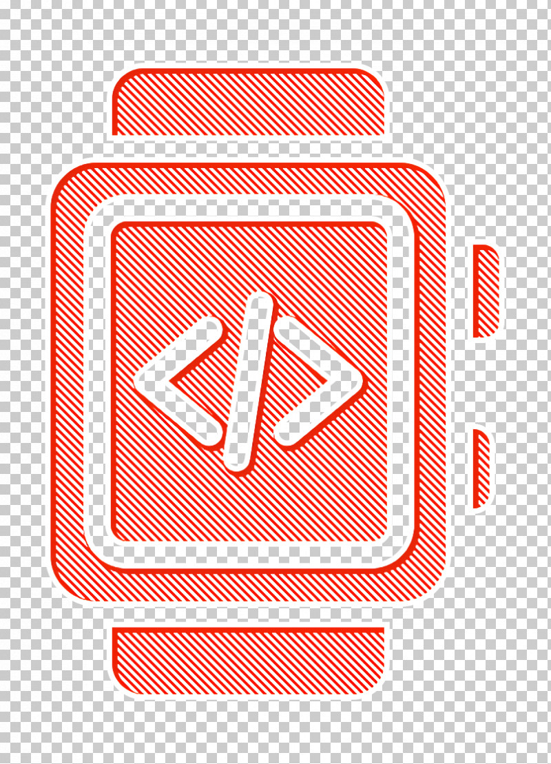 Smartwatch Icon Coding Icon PNG, Clipart, Coding Icon, Line, Logo, Material Property, Orange Free PNG Download