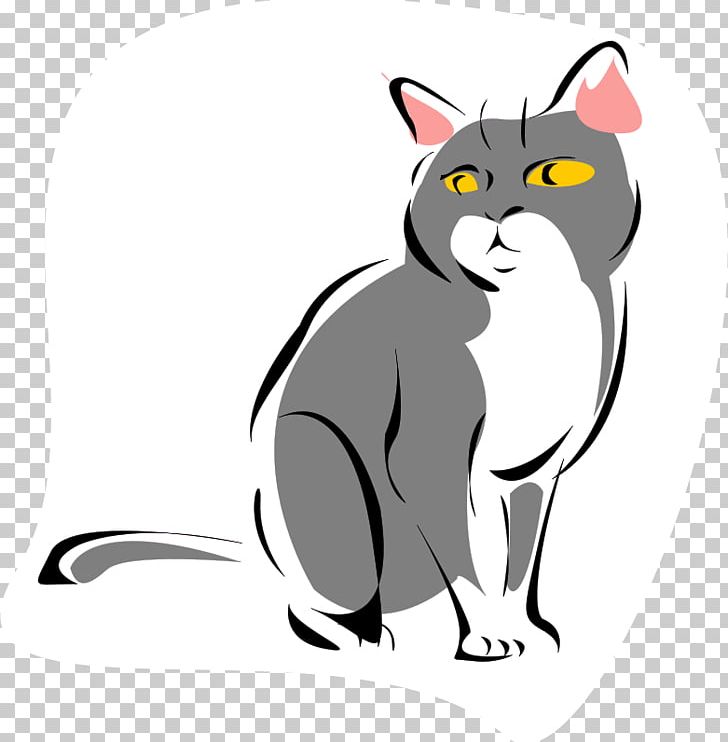 Cat Graphics GIF PNG, Clipart, Animals, Beak, Black And White, Carnivoran, Cartoon Free PNG Download
