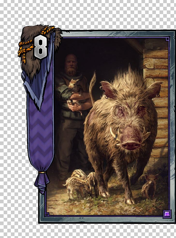 Wild Boar Gwent: The Witcher Card Game Boar Hunting Geralt Of Rivia PNG, Clipart, Boar, Boar Hunting, Cd Projekt, Drawing, Fauna Free PNG Download