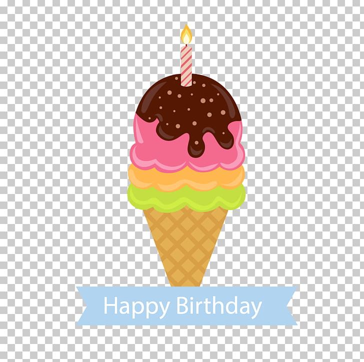 Neapolitan Ice Cream Sundae Birthday Candle PNG, Clipart, Birthday Background, Birthday Card, Birthday Invitation, Cake, Cream Free PNG Download