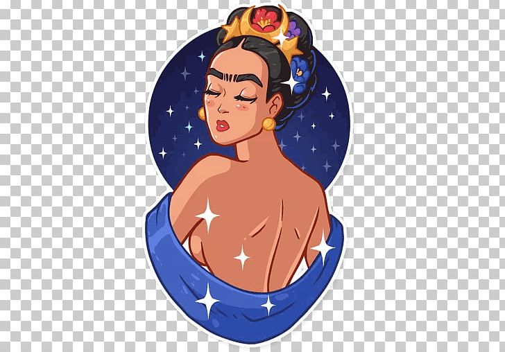 Frida Kahlo Sticker Telegram VKontakte PNG, Clipart, Character, Electric Blue, Fiction, Fictional Character, Frida Kahlo Free PNG Download