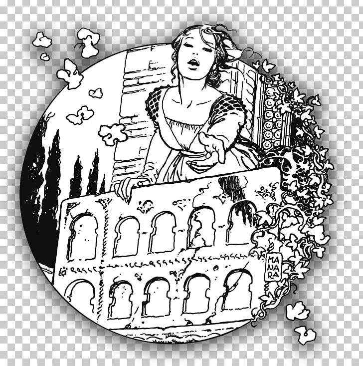 Club Di Giulietta Romeo And Juliet Drawing Casa Di Giulietta PNG, Clipart, Art, Artwork, Black And White, Circle, Club Free PNG Download